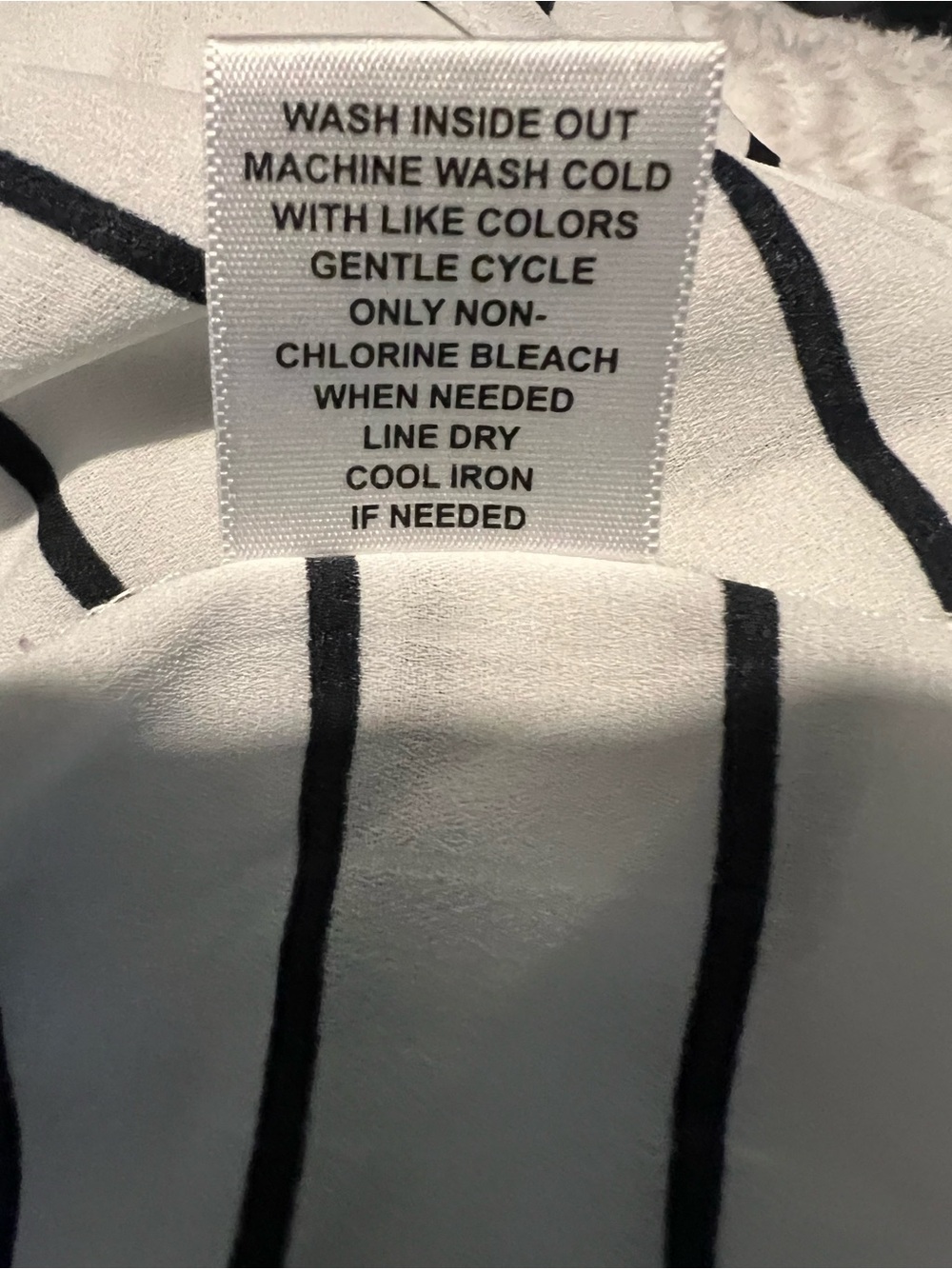 ELLE Black White Striped V-Neck Roll-Tab Sleeve Blouse Top Women's Size XL - Picture 5 of 5